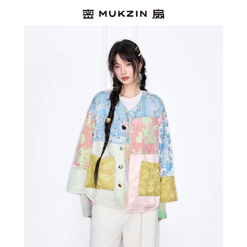 「十三渡」// 古法百纳 错位拼接//密扇新中式拼接羽绒服
