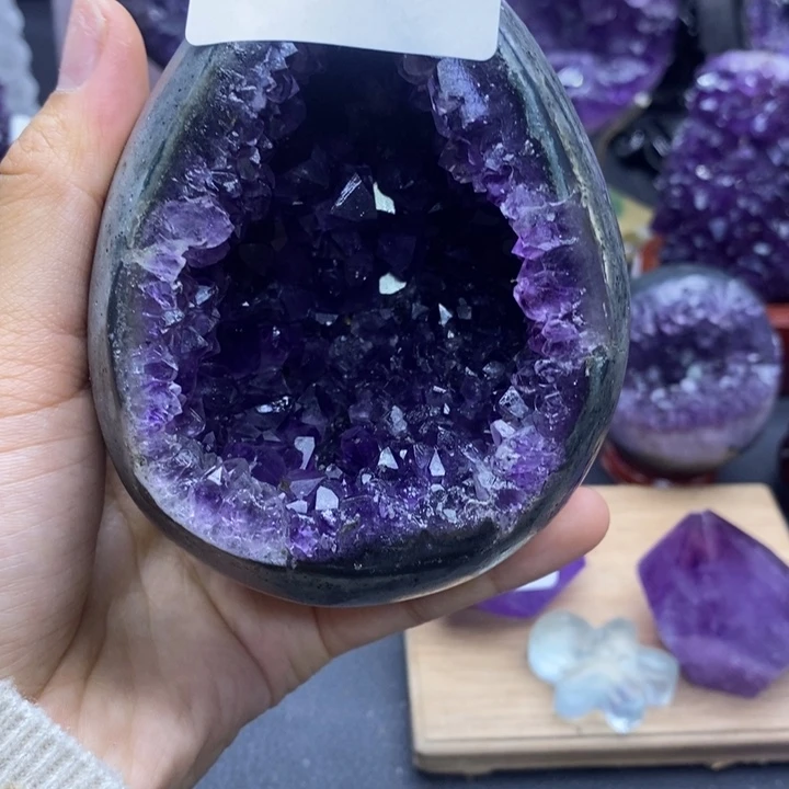 未镶嵌紫晶珠宝半成品