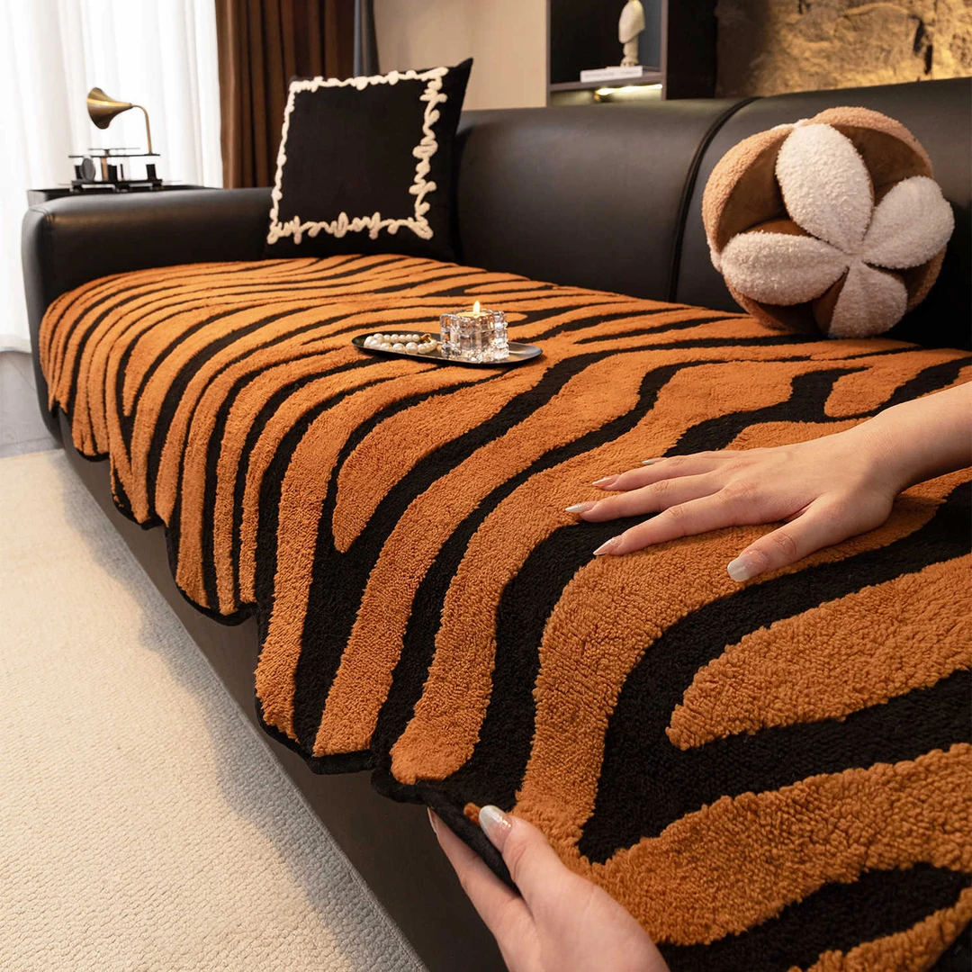 冬季毛绒沙发垫防滑沙发坐垫高级感2025新款沙发套沙发罩套盖布巾