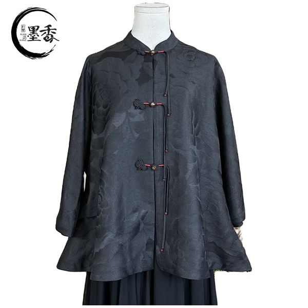 XuanGeMoXiang/轩阁墨香提花中式国风 上衣 MX661197时尚香云纱