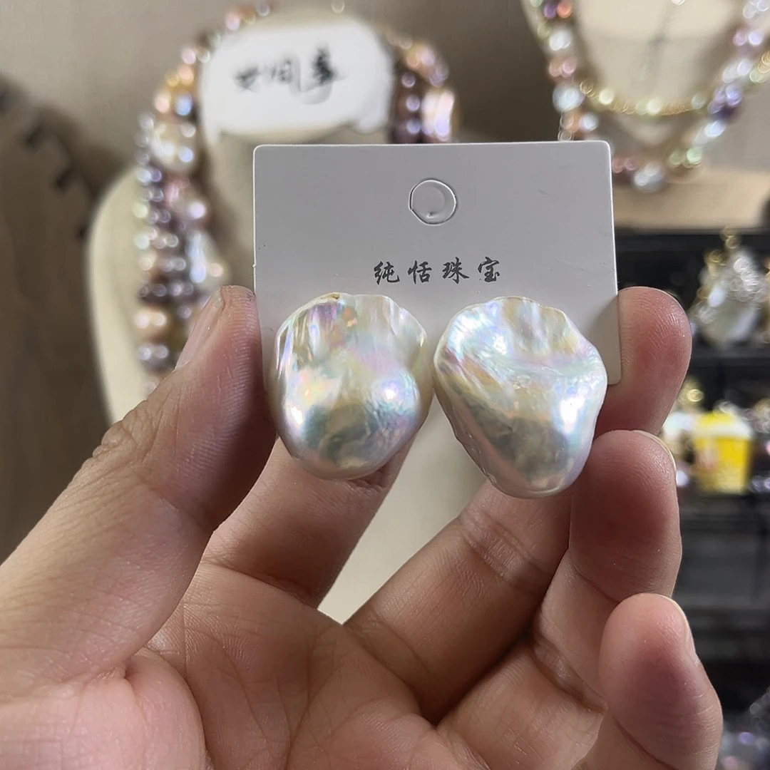淡水珍珠耳饰未镶嵌【纯恬】