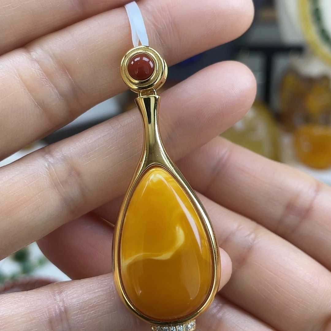 琥珀银S925镶嵌珠宝奇石