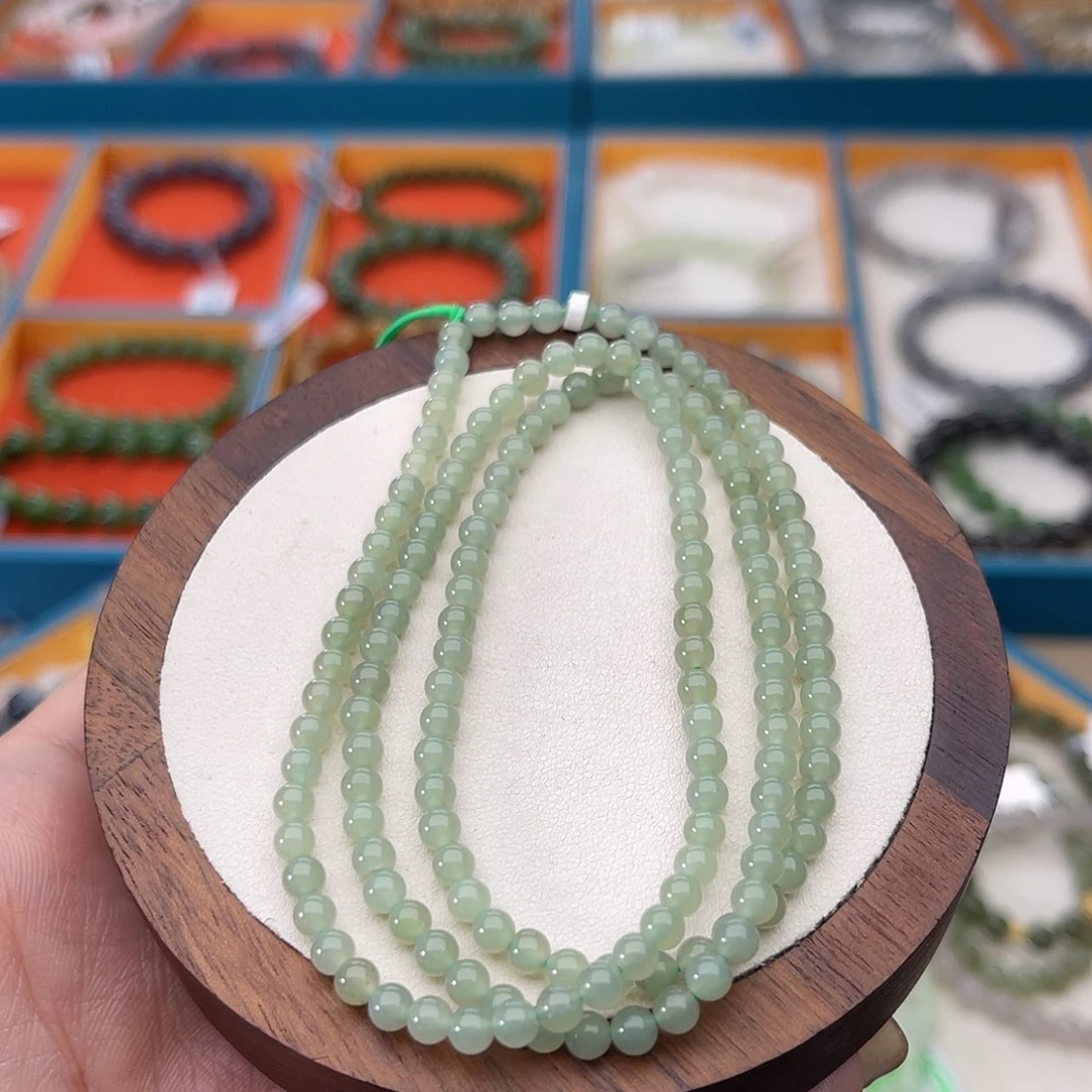 和田玉未镶嵌手串A21卡4