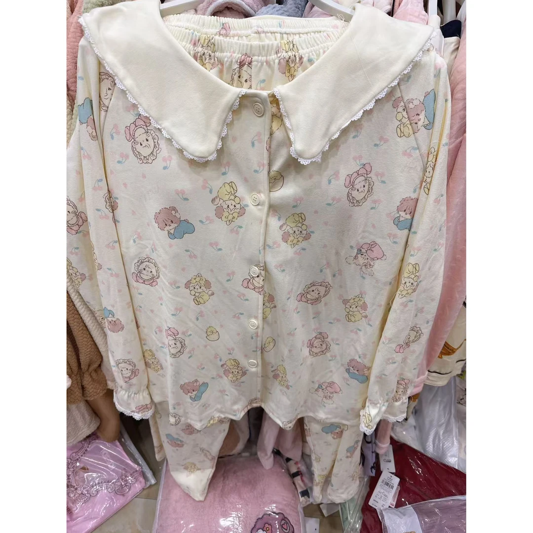 【251#奶狗狗德绒＋胸垫】品牌女士高端德绒睡衣开衫套装睡衣家居服