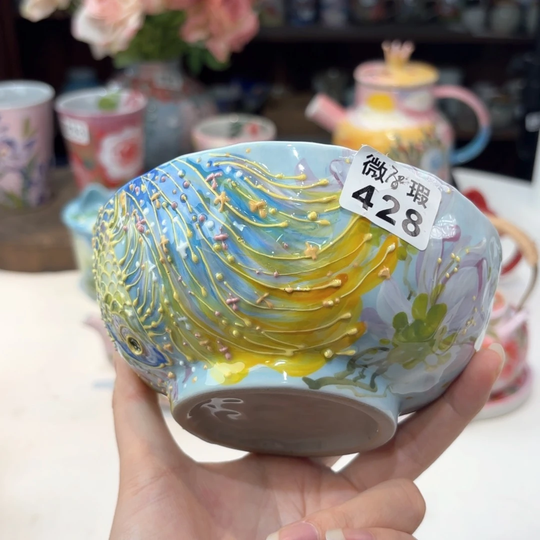 景德镇手绘高温釉下彩陶瓷茶具
