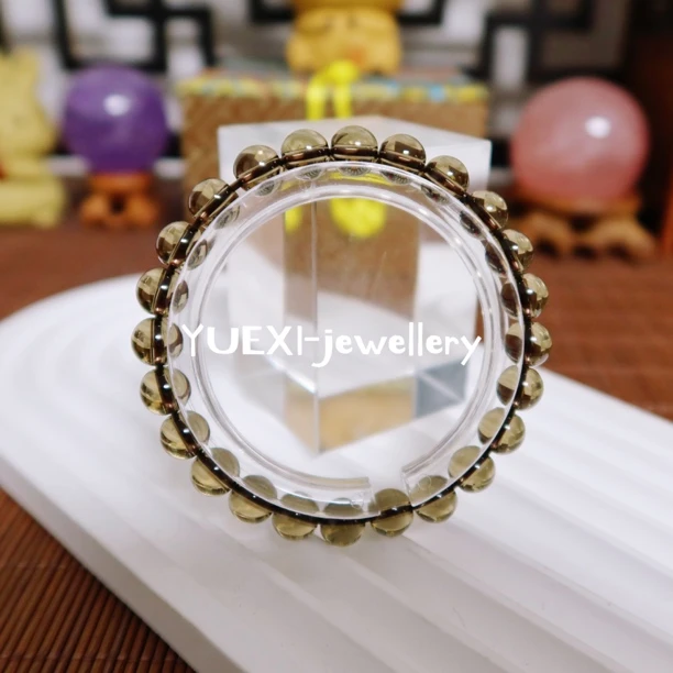 【悦玺】时尚冰曜石茶色手串手链