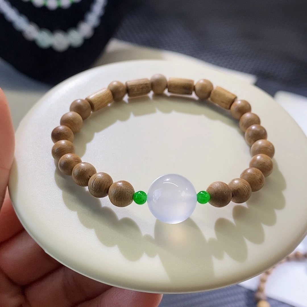 翡翠手链未镶嵌福利款单珠