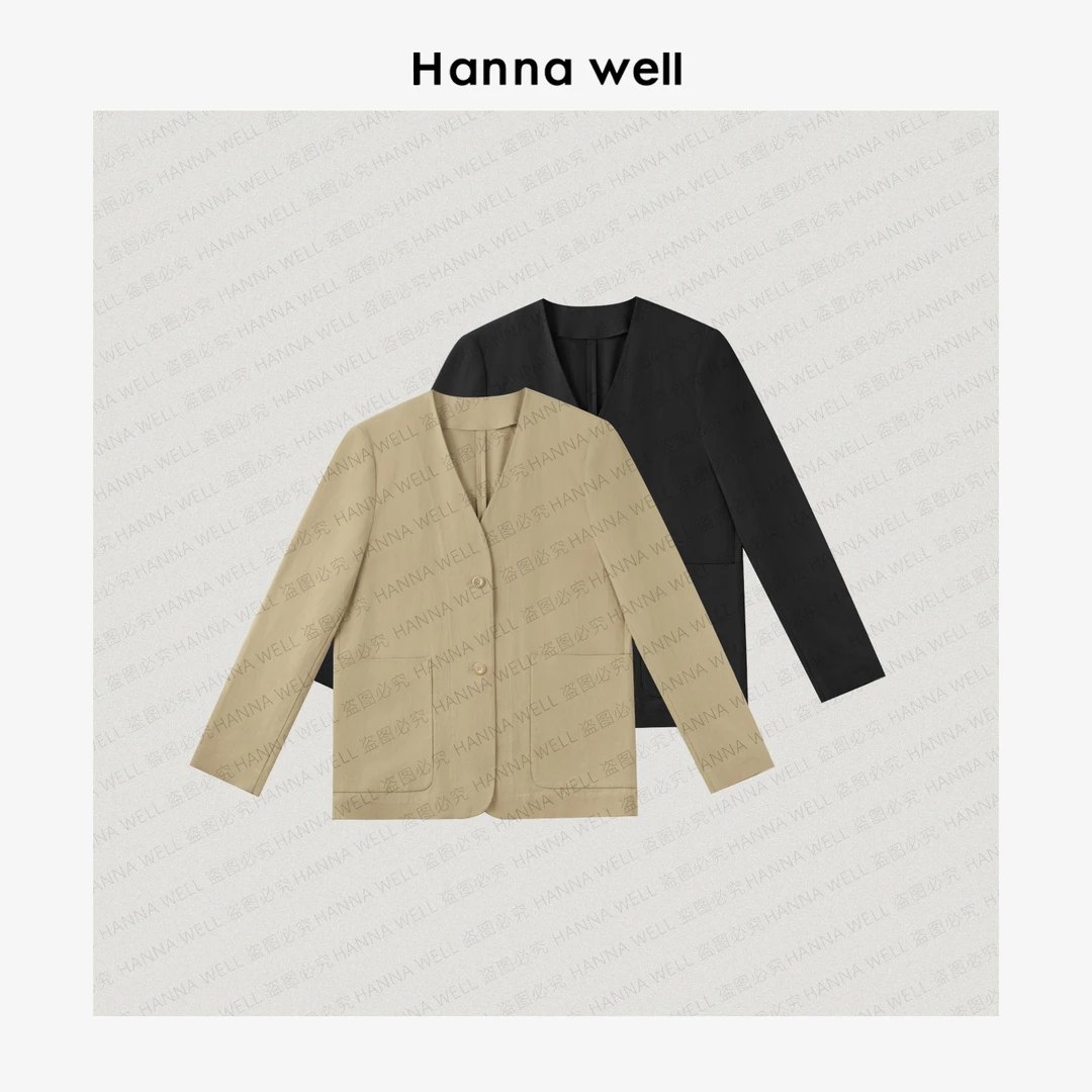 妞墩自制  “水洗麻西装” 轻软体感！好版型显瘦薄外套夏 WT5A0396