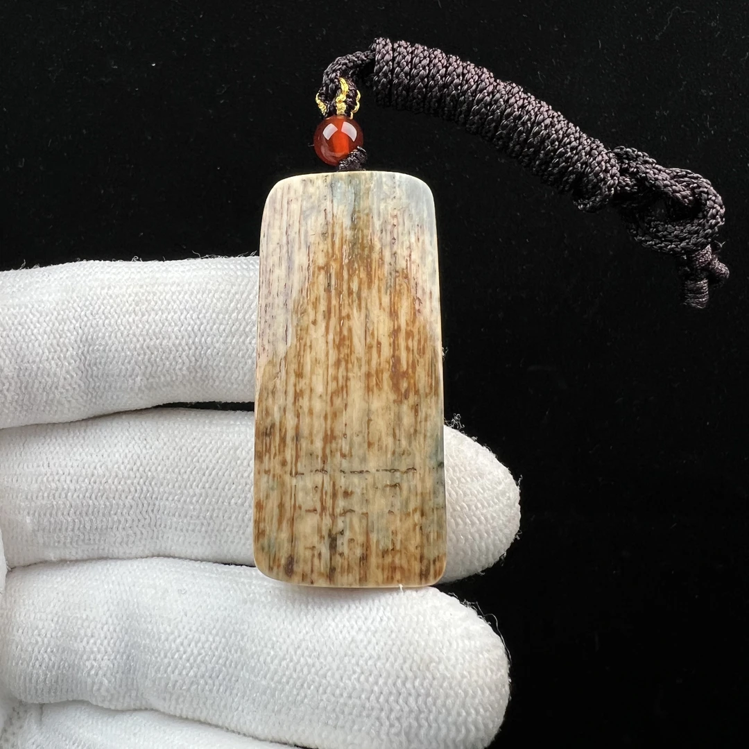 E2336天然猛犸牙 带皮无事牌 21*48*7.7mm支持鉴定 假一罚四