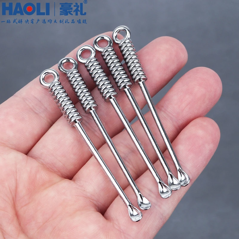 新款创意合金耳勺耳挖老式掏耳勺钥匙扣挂件精致实用小挂件扒耳勺