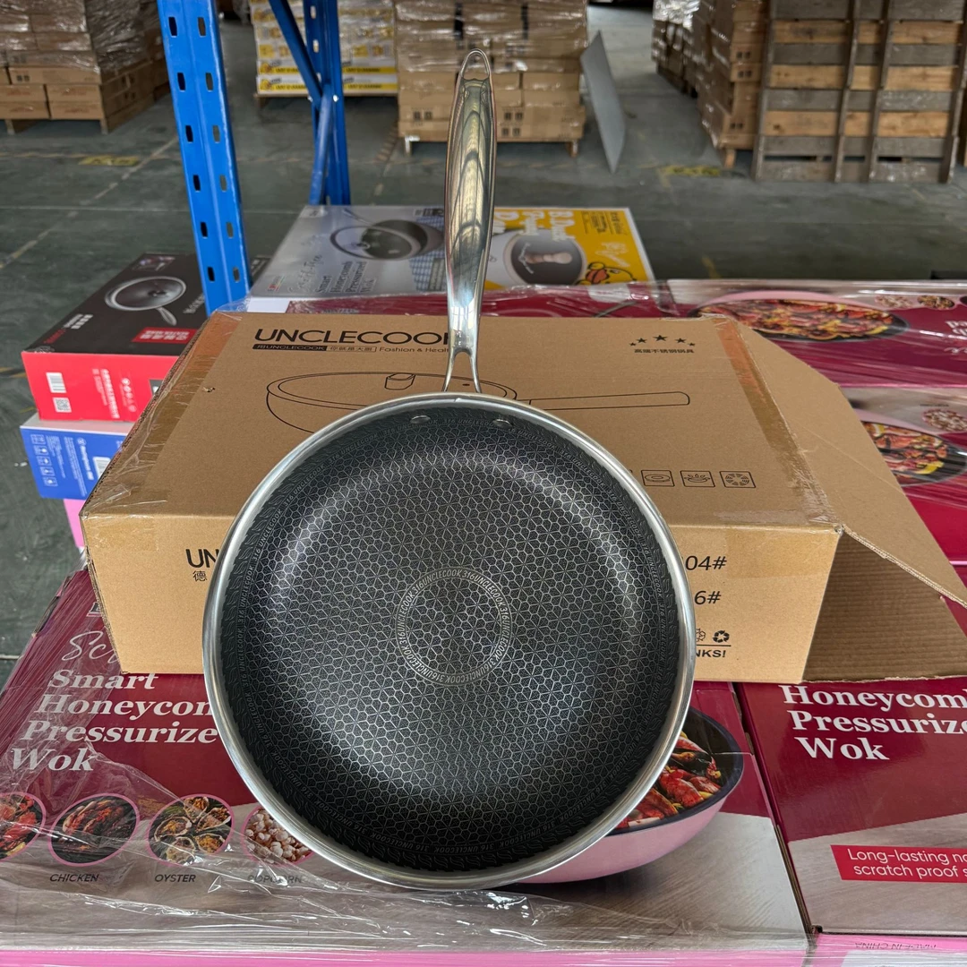 【工厂直发】 双面屏316不锈钢不粘煎锅 28cm 全灶具通用