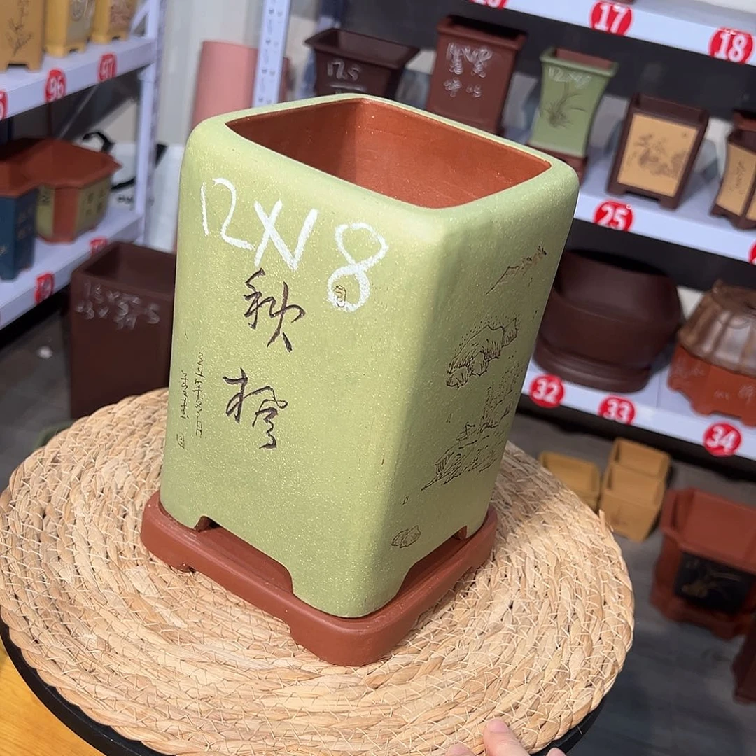 天心紫砂手工花盆