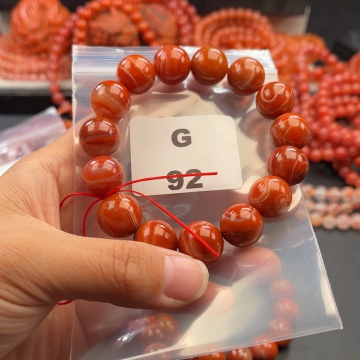 南红玛瑙未镶嵌多样性发货默认微瑕称重14mm