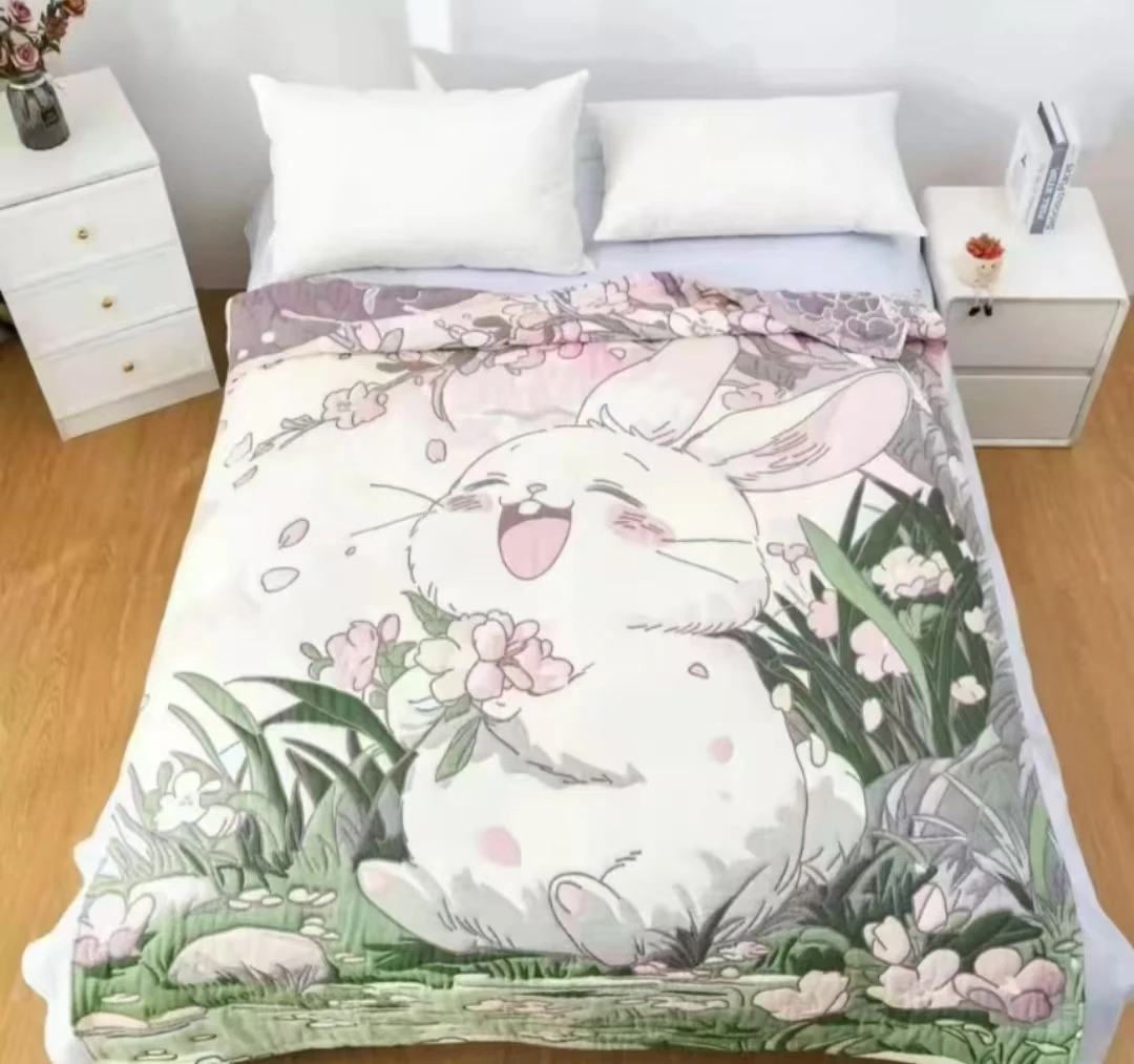 【樱花兔】200*230cm纯棉多层加厚泡芙被