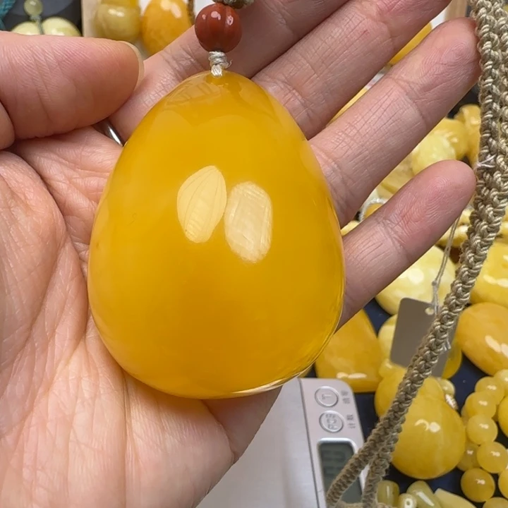 蜜蜡未镶嵌毛衣链天然蜜蜡