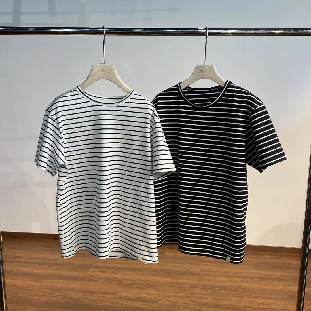 MNFK 新款 小禾 液氨面料 条纹T恤 TX0124
