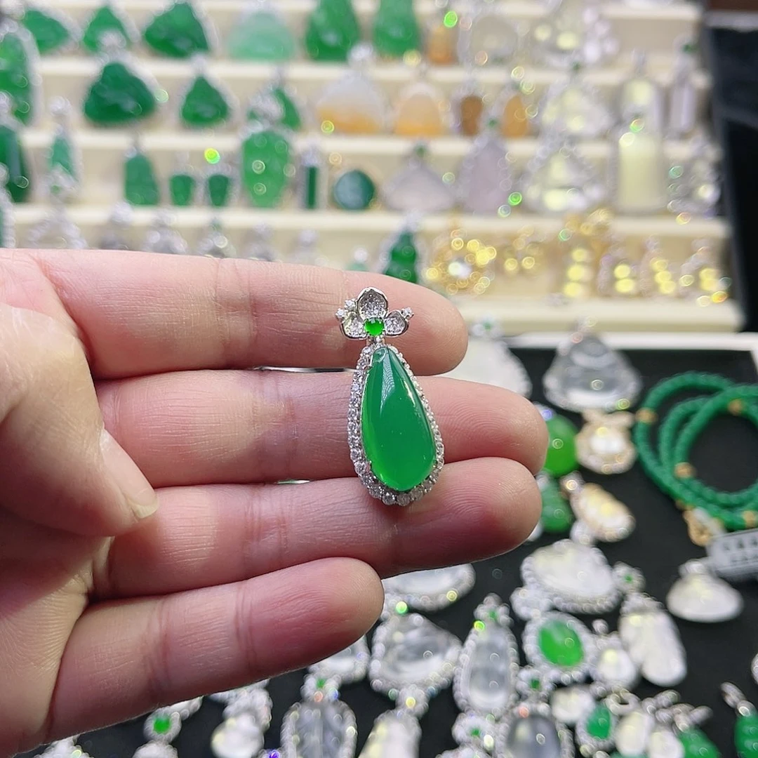 银S925镶嵌颈饰玛瑙/玉髓福瓜