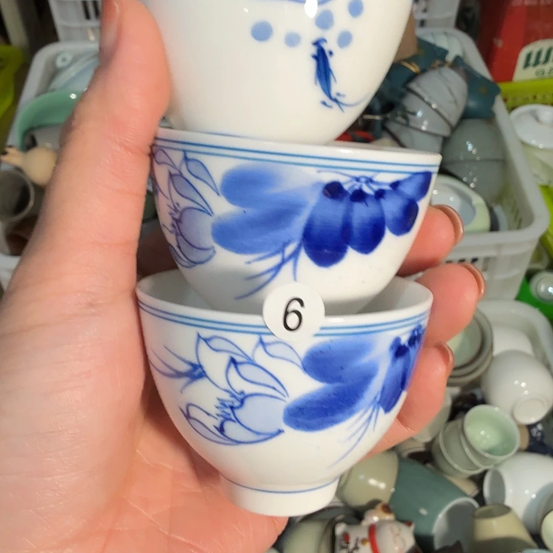 微瑕孤品专场手绘青花3盒6号