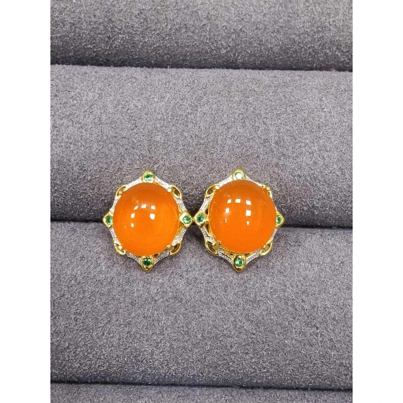 天然南红玛瑙耳饰【多样性发其一】【多样性发其一】【多样性发其一】