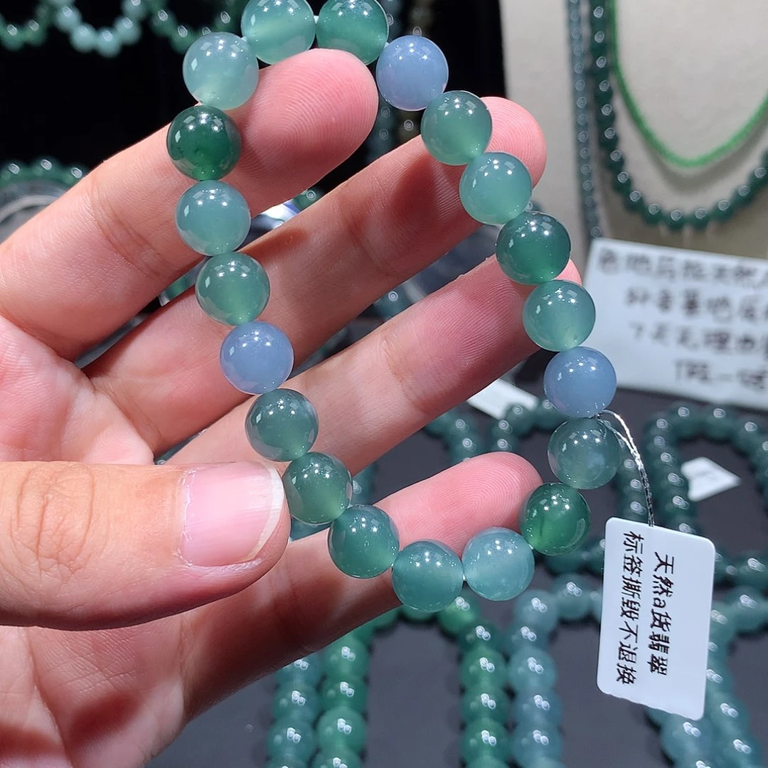 未镶嵌手串翡翠天然a货翡翠手串9.8