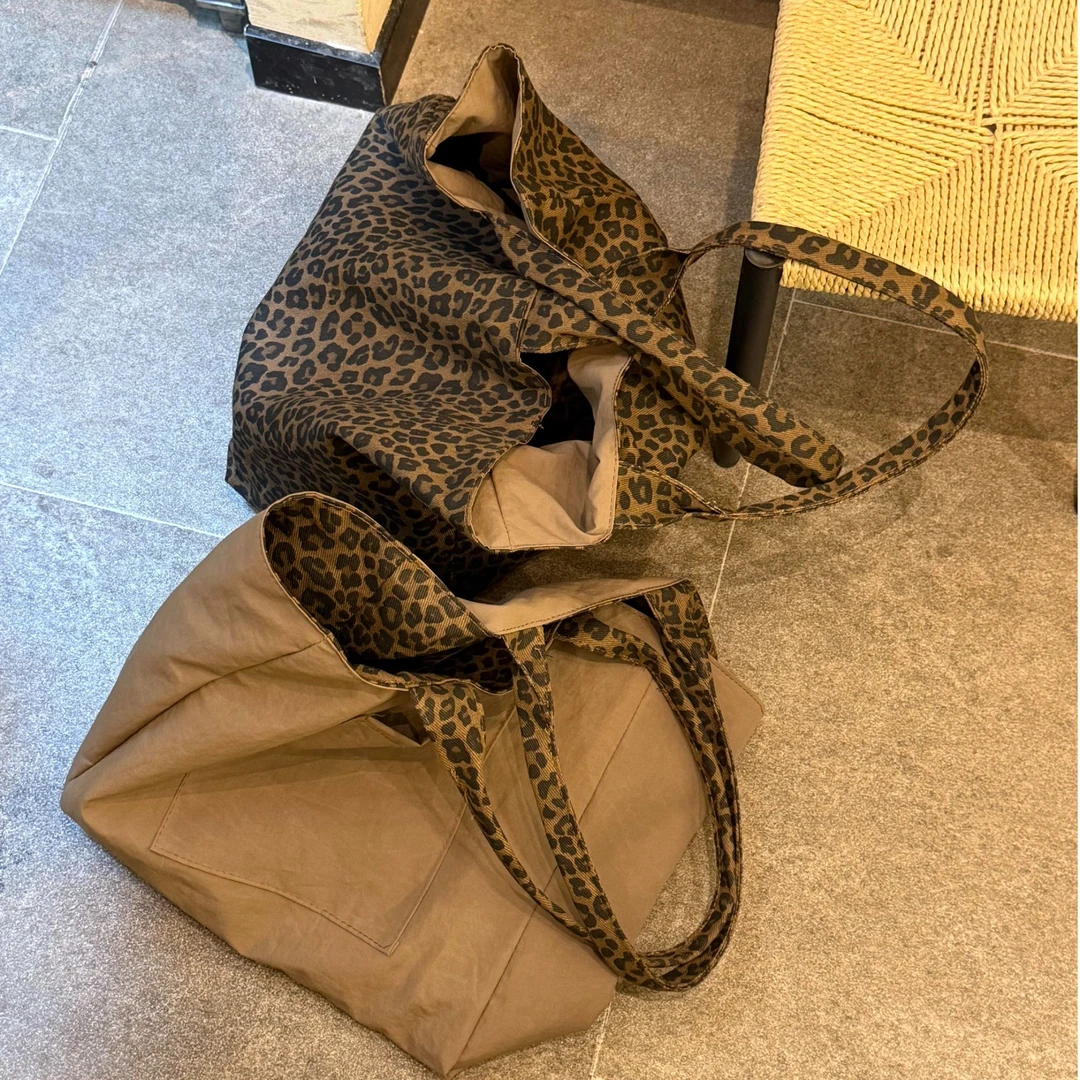 豹纹单肩包大容量女2026新款秋冬韩系氛围感托特包上班通勤帆布包