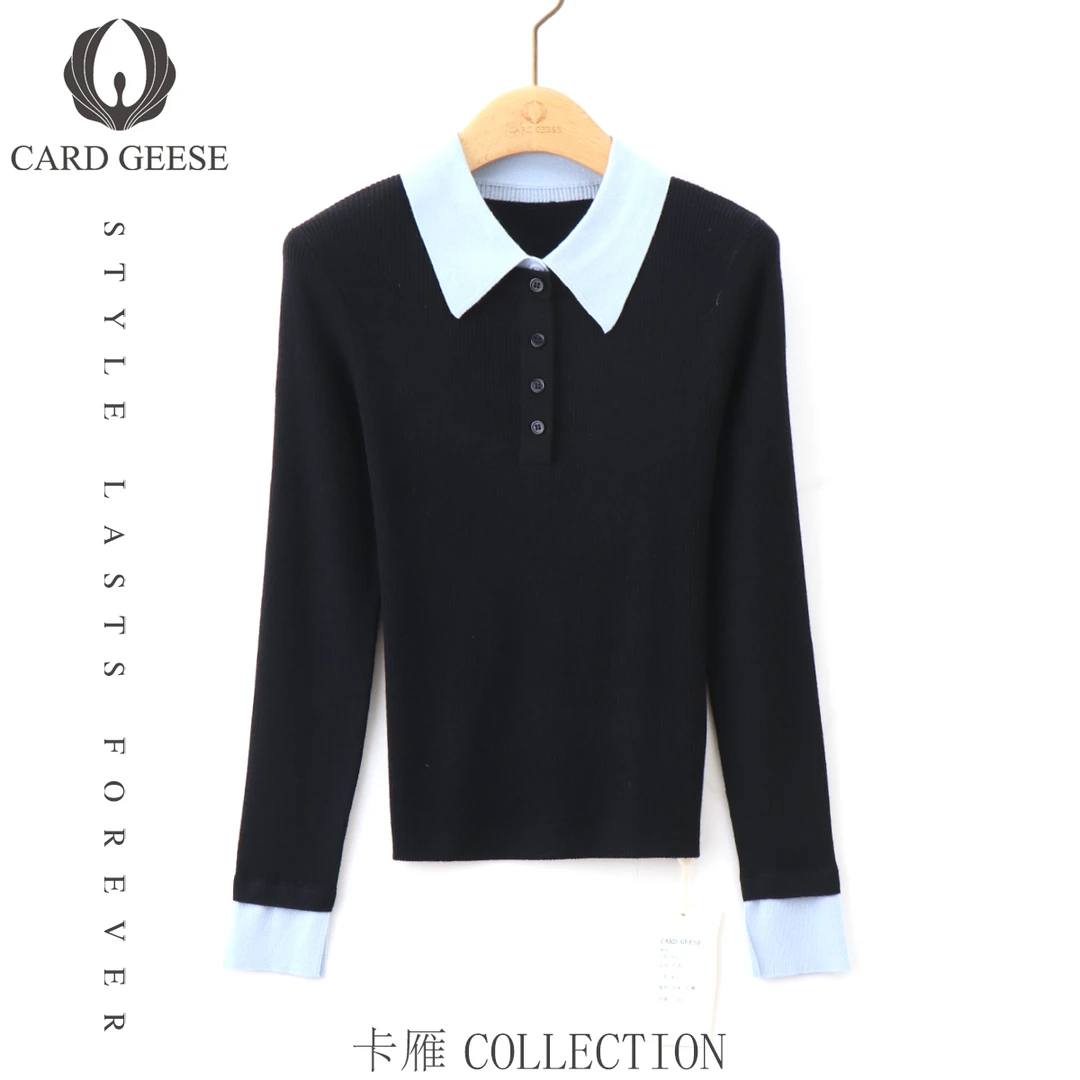 Card&Geese/卡雁春季新款时尚假两件套头衫MYJ-25M1093-J5271