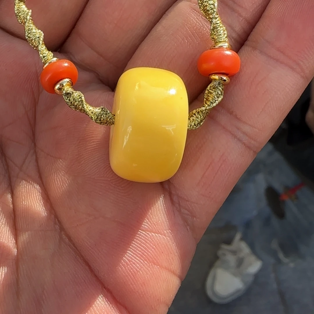 蜜蜡未镶嵌颈饰蜜蜡单颗吊坠一颗