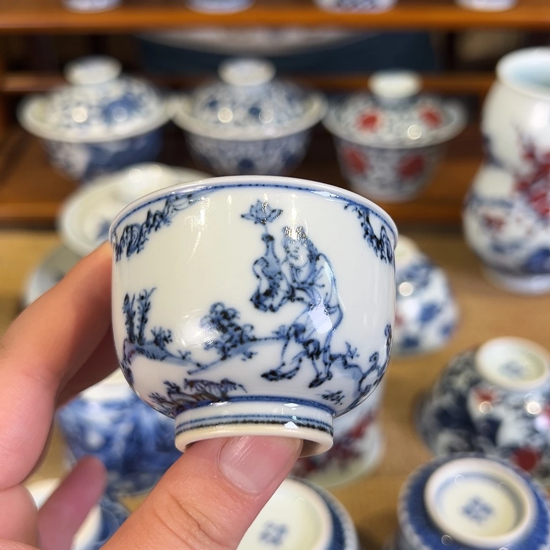 且斋格古 空白器人物