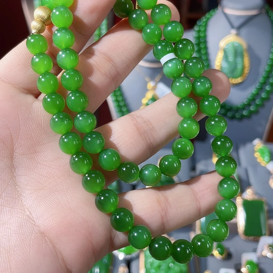 和田玉（碧玉）吊坠18K金镶嵌A****O拆单11500