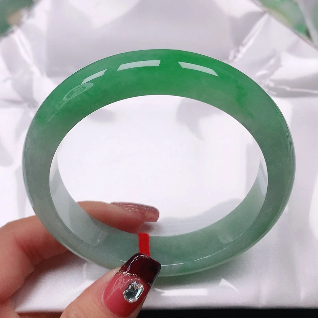 翡翠手镯未镶嵌天然翡翠手镯55