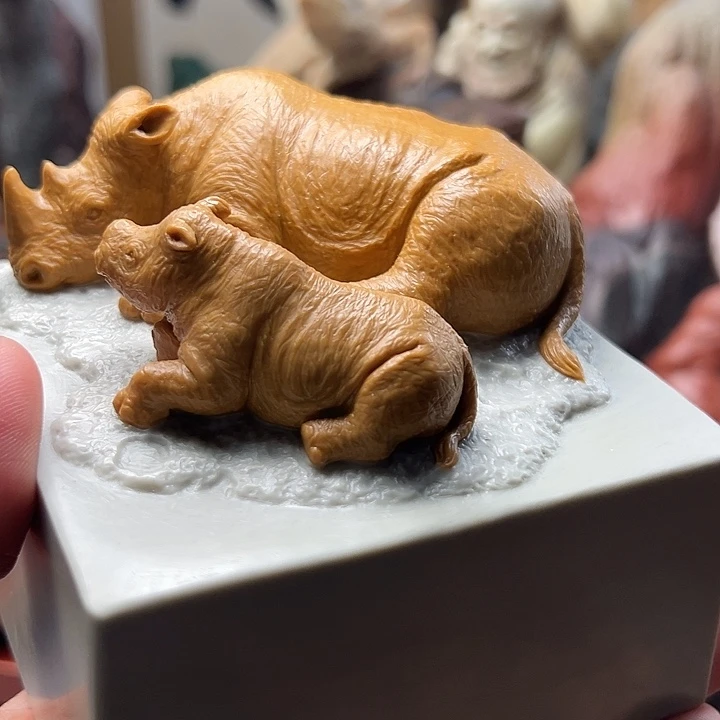 东北石松花石摆件