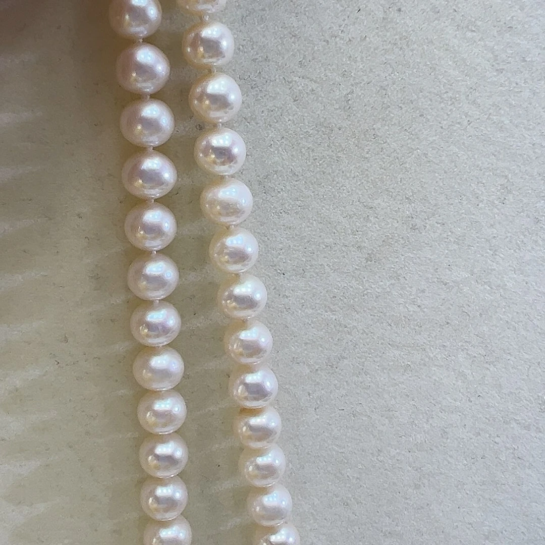 颈饰淡水珍珠银S925镶嵌➕8高品极光炫彩