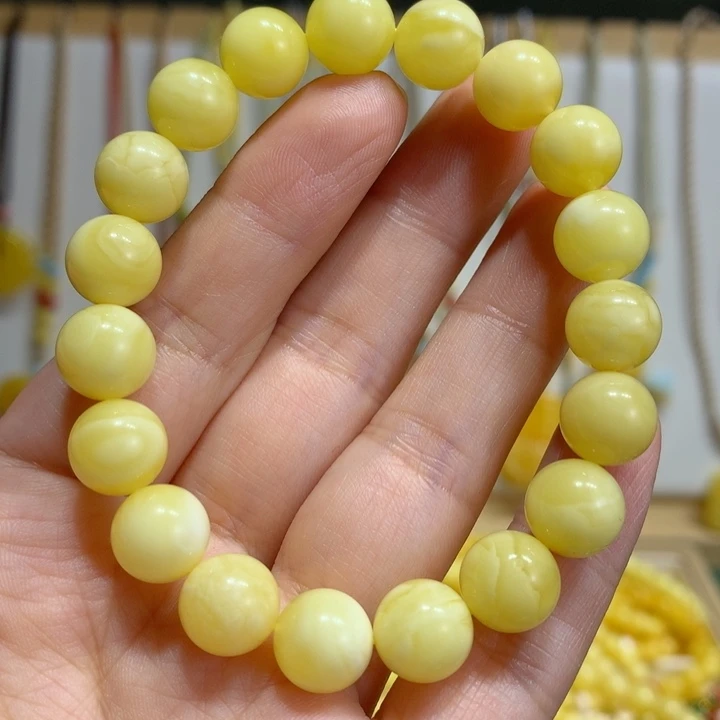 蜜蜡未镶嵌手链10mm