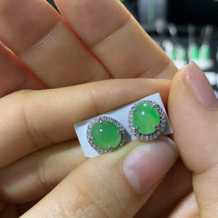 翡翠银S925镶嵌戒指