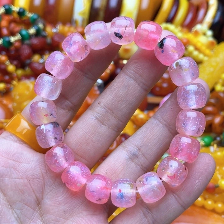 树脂制品49号粉色手串