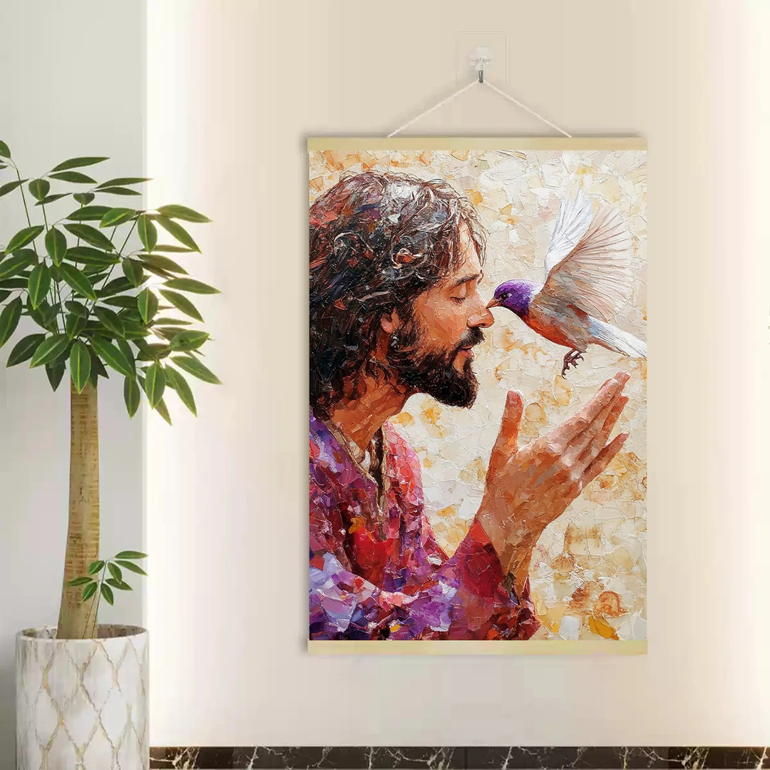 50*75cm抽象油画布卷轴挂画