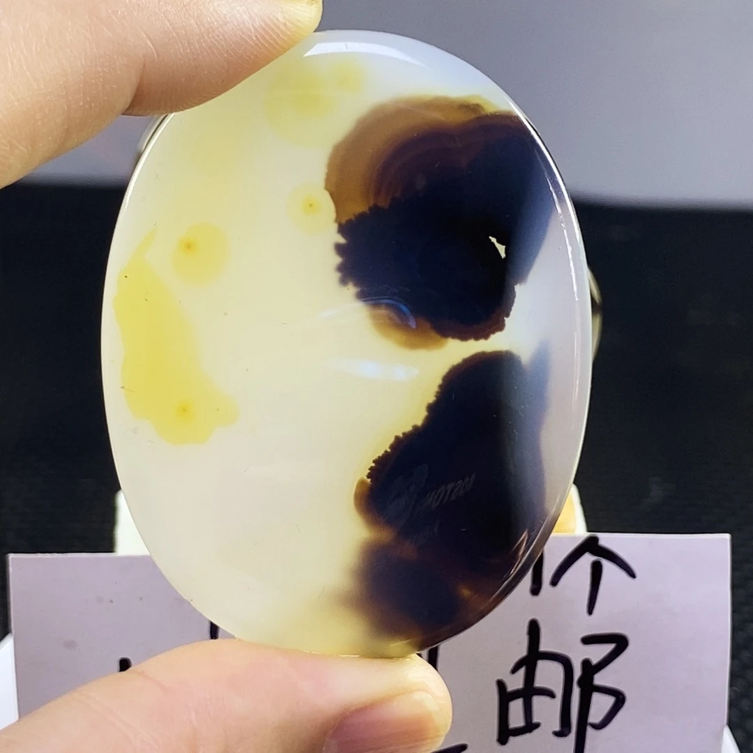 合成碳硅石非金属时尚图纹画面石饰品