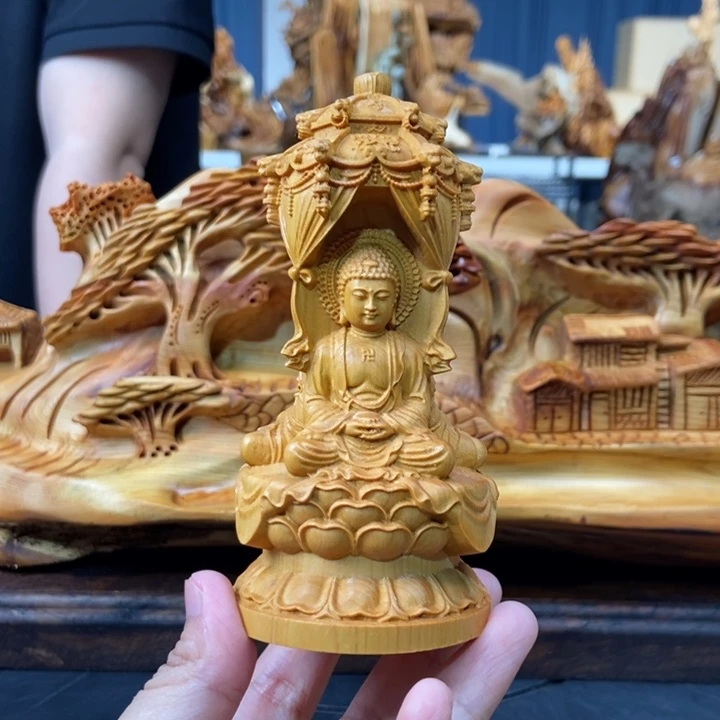 柏木（崖柏）西方三佛