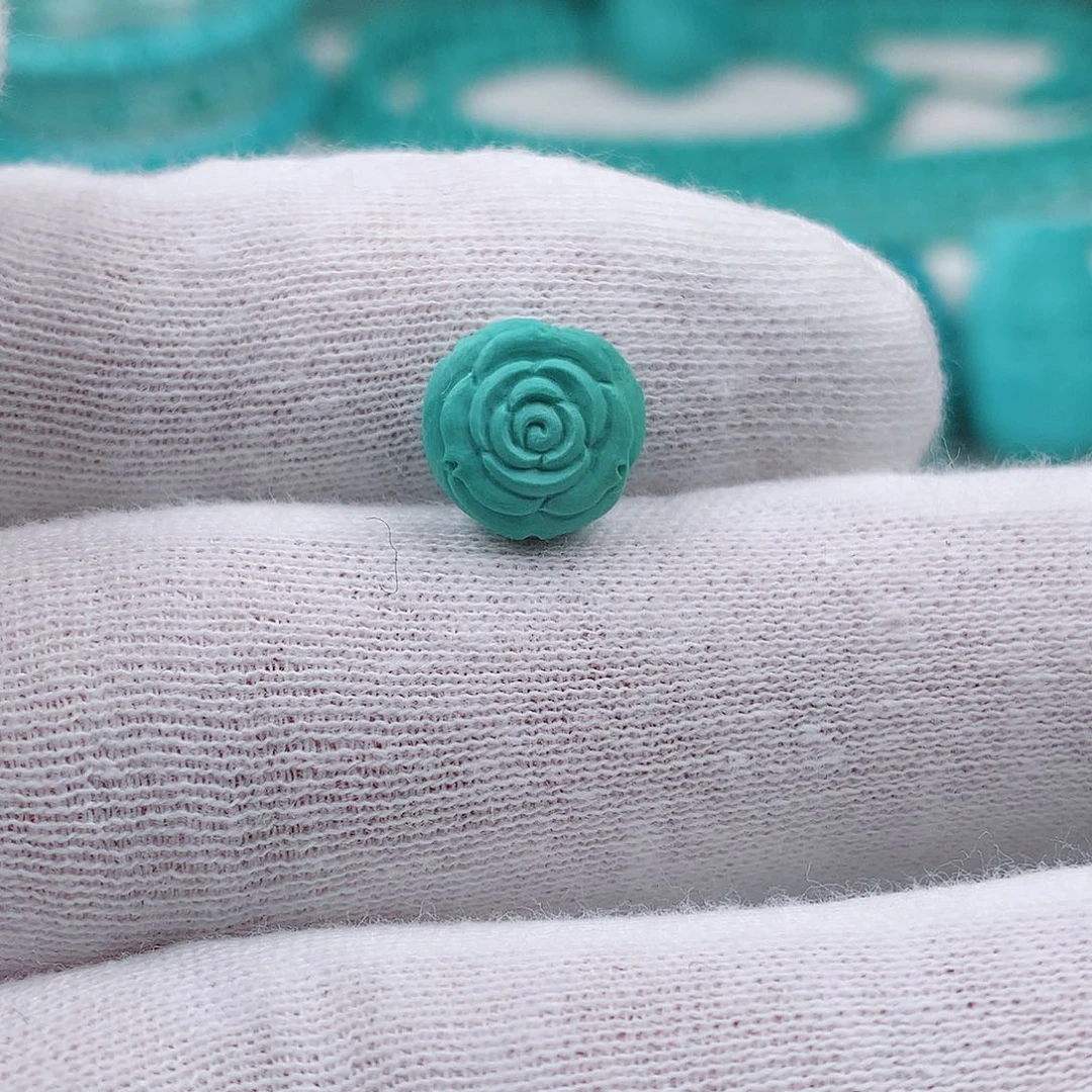 绿松石未镶嵌玫瑰花