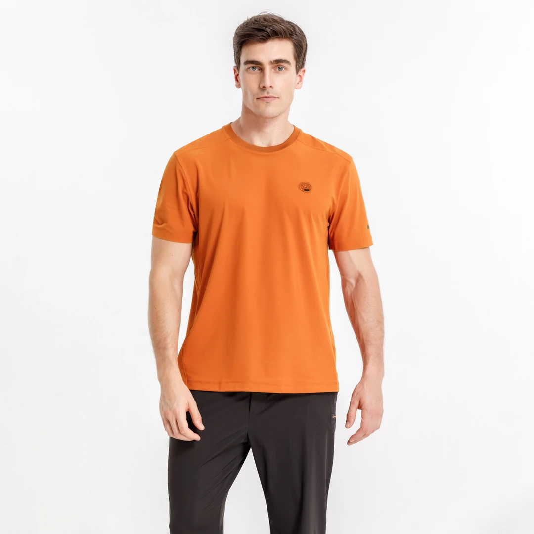 路卡迪龙男士凉爽透气休闲运动短袖圆领T恤111242108A