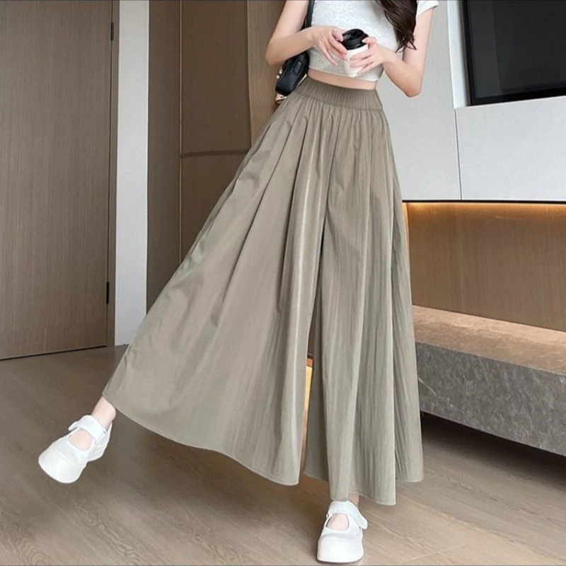 【有口袋】【多色多码】新款裙裤女小个子高腰显瘦a字长裙慵懒