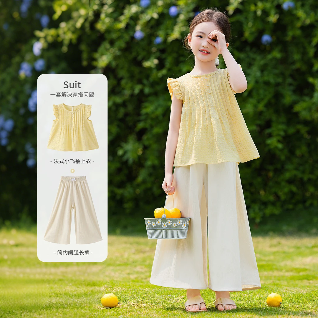 女童夏装小个子套装新款显瘦穿搭短袖独特洋气时髦女潮酷痞帅童装