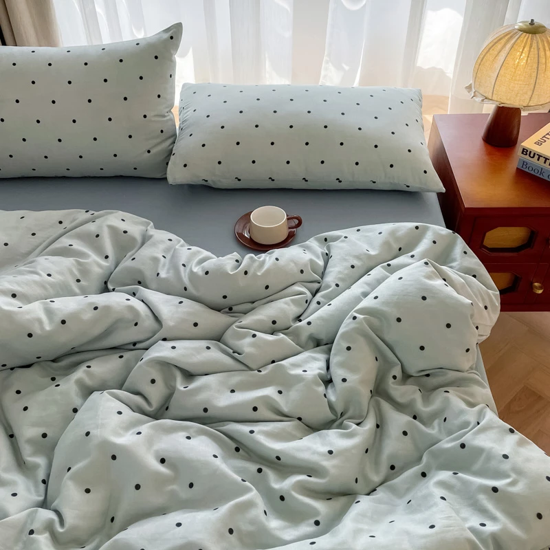 2025新款全棉A类母婴级抗菌有氧全棉双层纱亲肤四件套被单纯棉