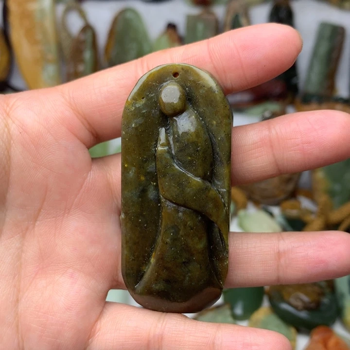 岫岩河磨玉（透闪石质玉）挂件未镶嵌