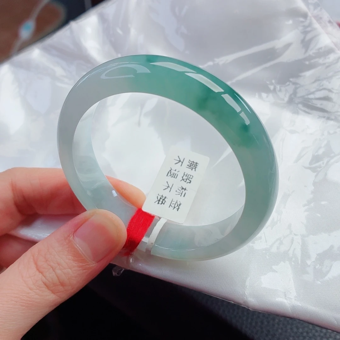 翡翠未镶嵌手镯25号-53圈口