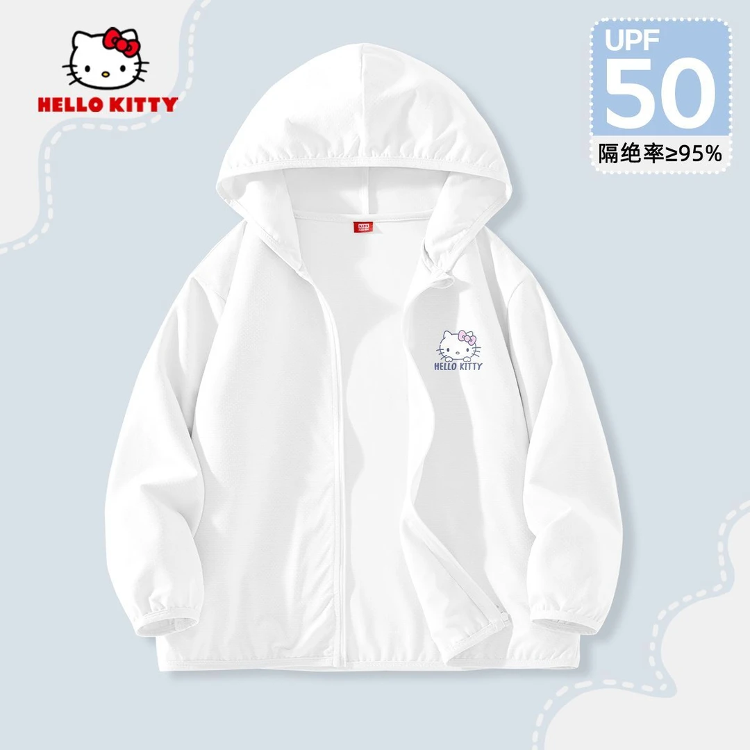 HELLO KITTY凯蒂猫女童防晒衣夏季儿童凉感外套大童防紫外线衣服