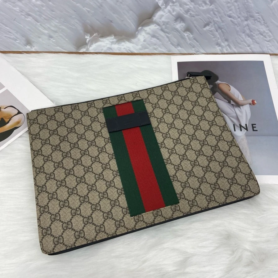 95新 GUCCI/古驰 1227 0164古驰老花手拿包