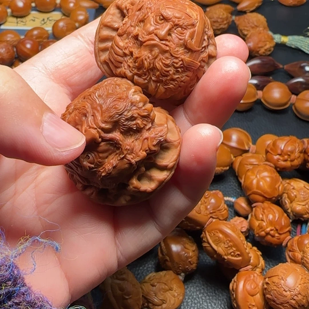 王***头橄榄核手串/手链核桃钟馗