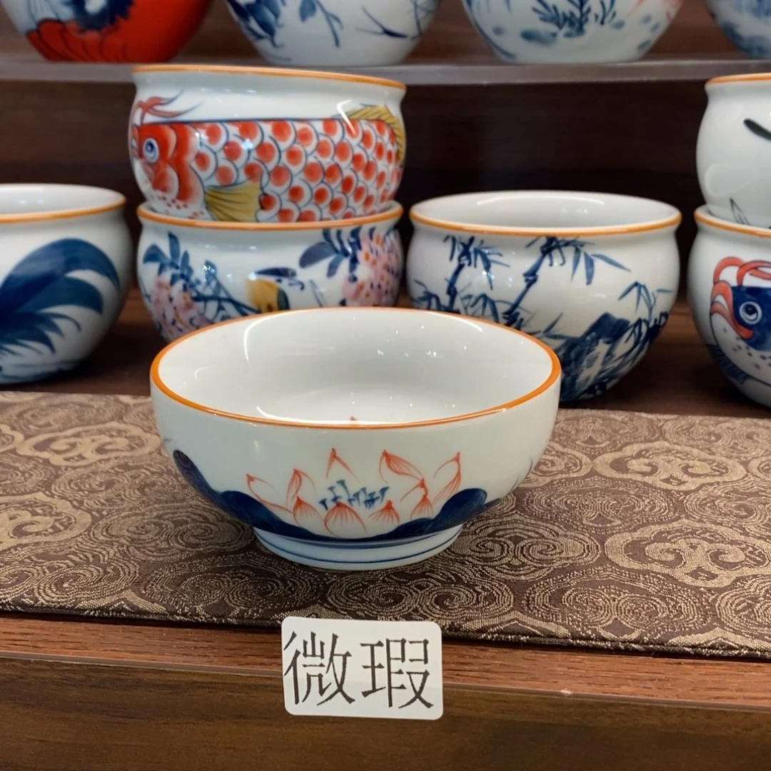 釉下彩老陶泥手工绘制