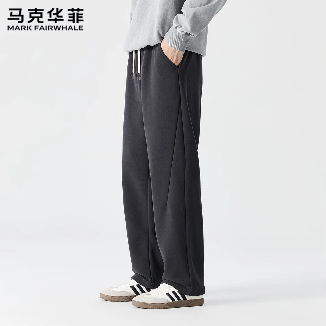 马克华菲早秋结构新款休闲卫裤男clean fit美式秋季男士宽松直筒